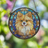 Pomeranian Stained Glass Effect Suncatcher
